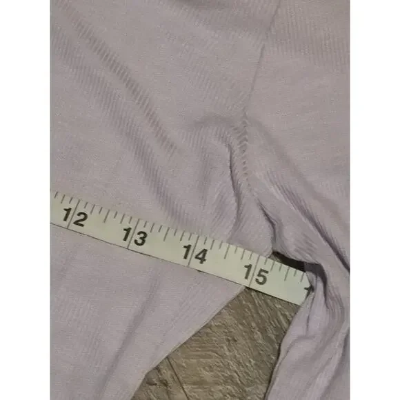 Florence by Mills Romper Small Lavender Purple Long Sleeve Button Front Ribbed - Picture 4 of 5